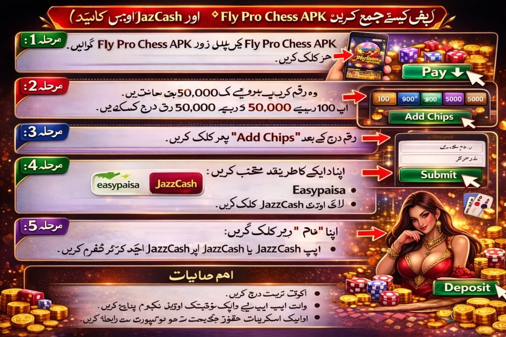 How to Deposit money on Flying Chess pro game