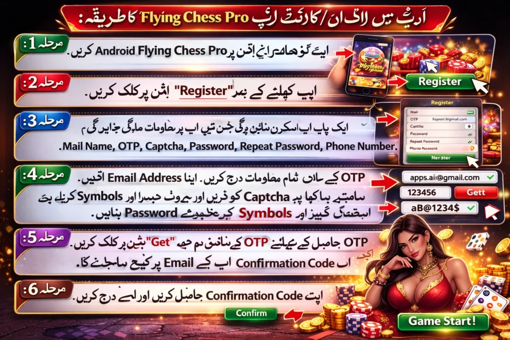 How to log in on Flying Chess pro